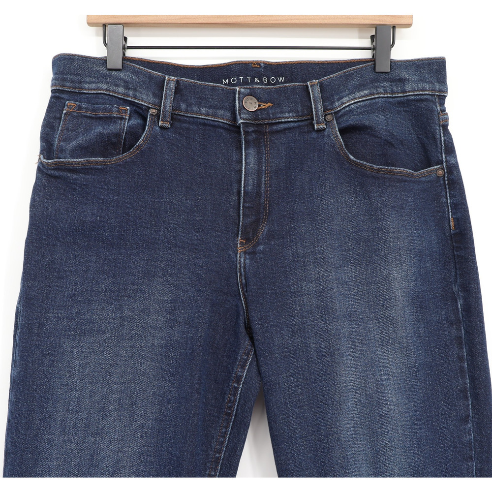 Mott & Bow 31x30 Women's Boyfriend Jean Dark Indigo Blue Premium Denim - Picture 3 of 8